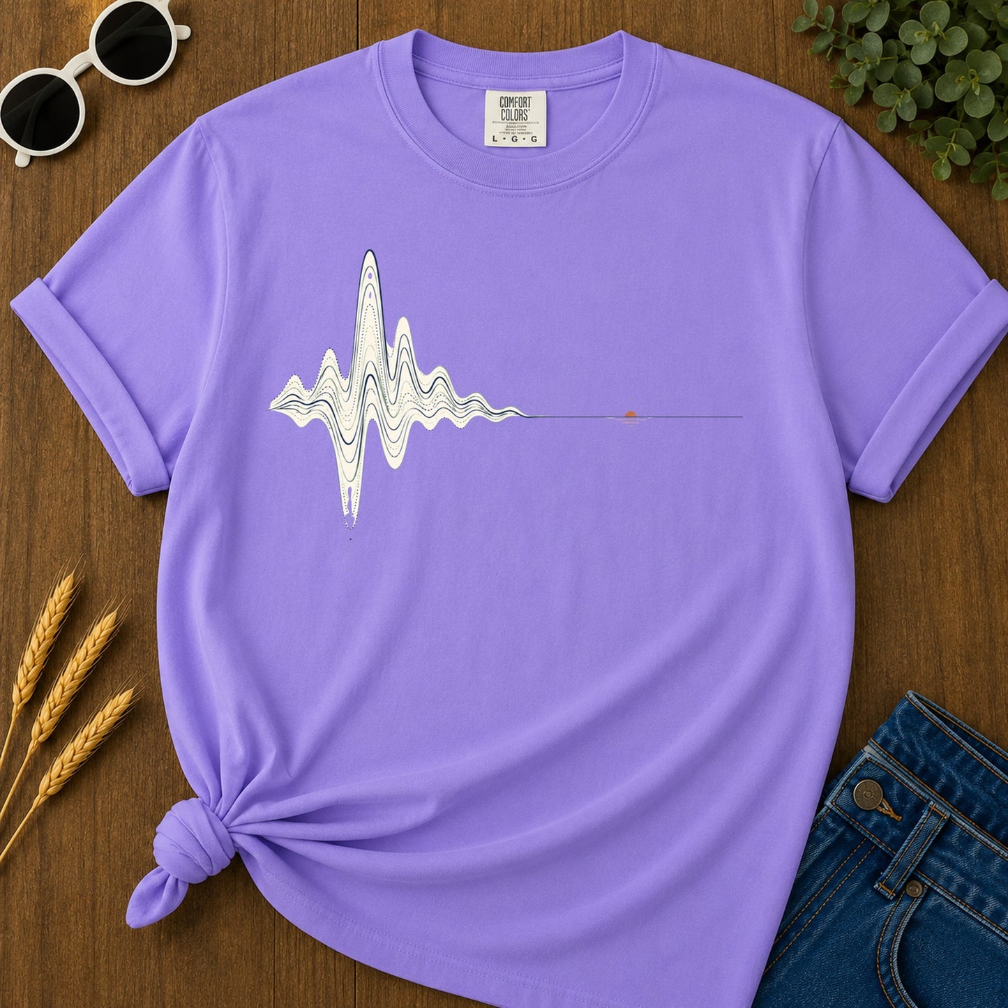 Bad Timing 230 T-Shirt - Violet Mockup