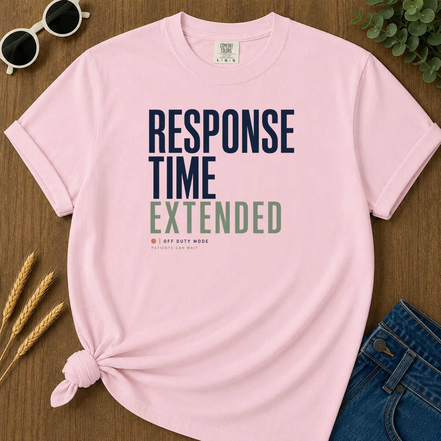 Response Time Extended T-Shirt - Blossom Mockup