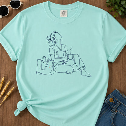 Survived Another Shift T-Shirt - Chalky Mint Mockup