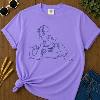 Survived Another Shift T-Shirt - Violet Mockup