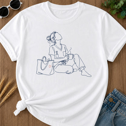 Survived Another Shift T-Shirt - White Mockup