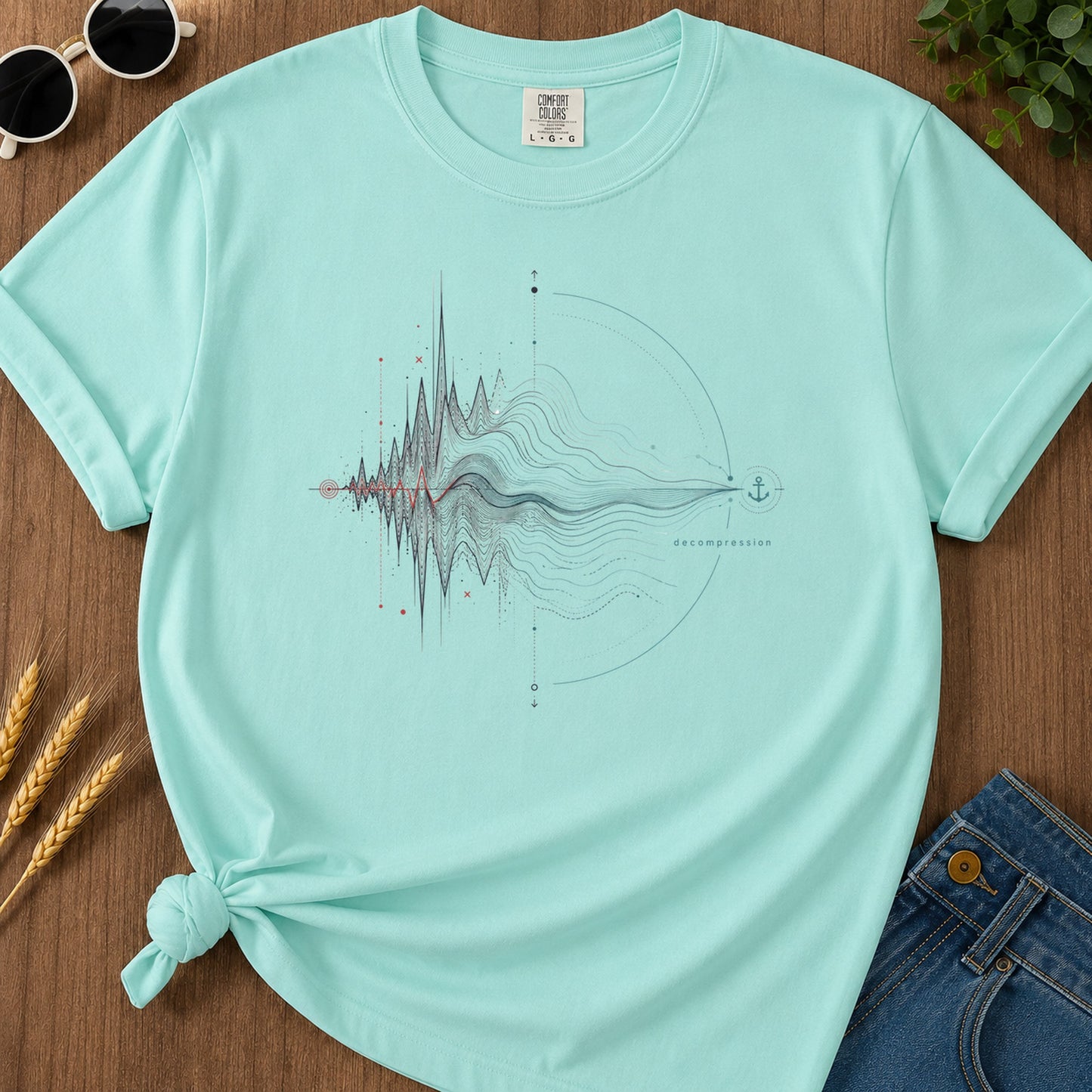 Decompression T-Shirt - Chalky Mint Mockup