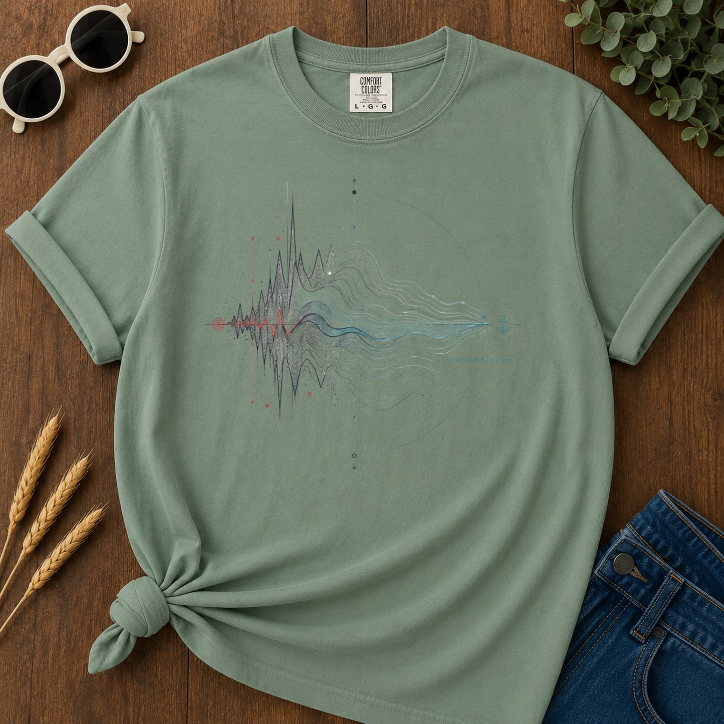 Decompression T-Shirt - Light Green Mockup