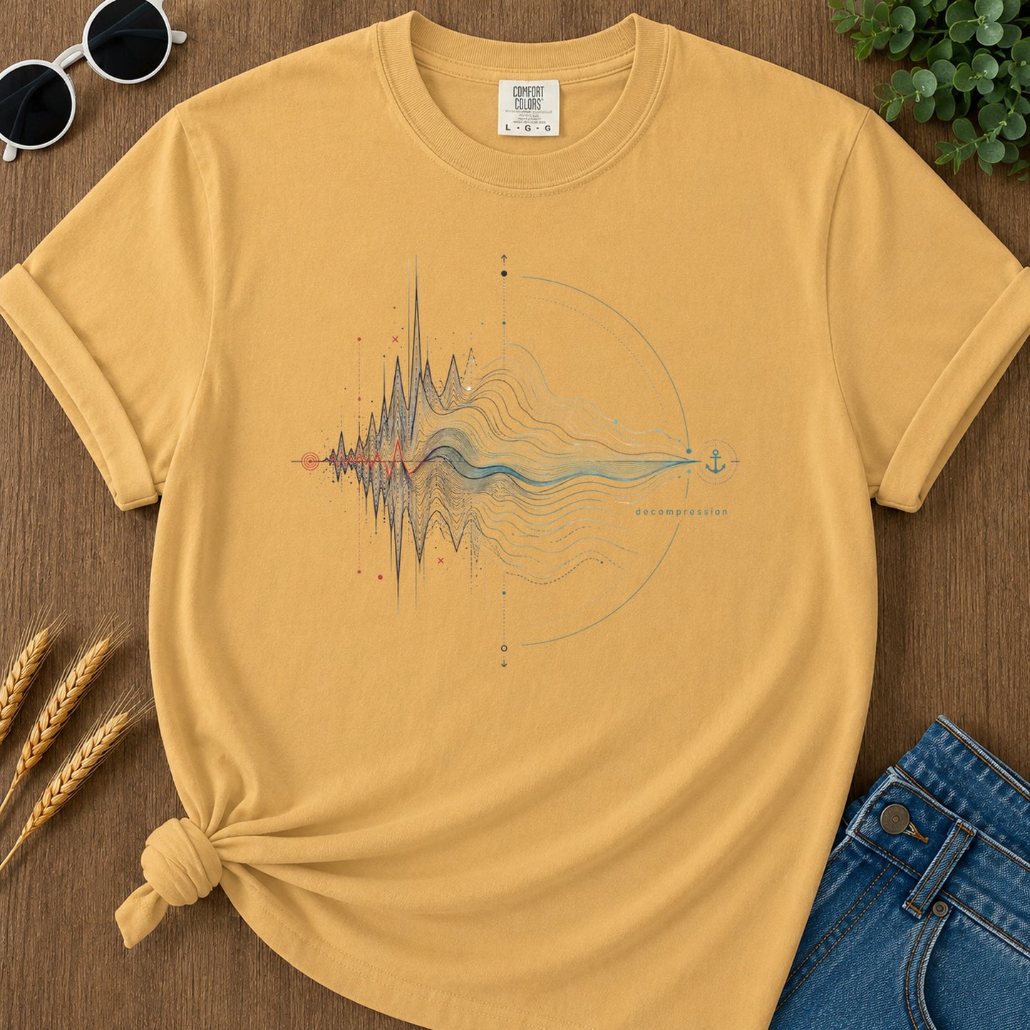 Decompression T-Shirt - Mustard Mockup
