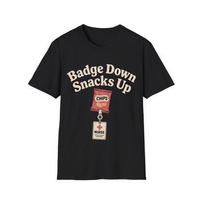 Badge Down Snacks Up T-shirt