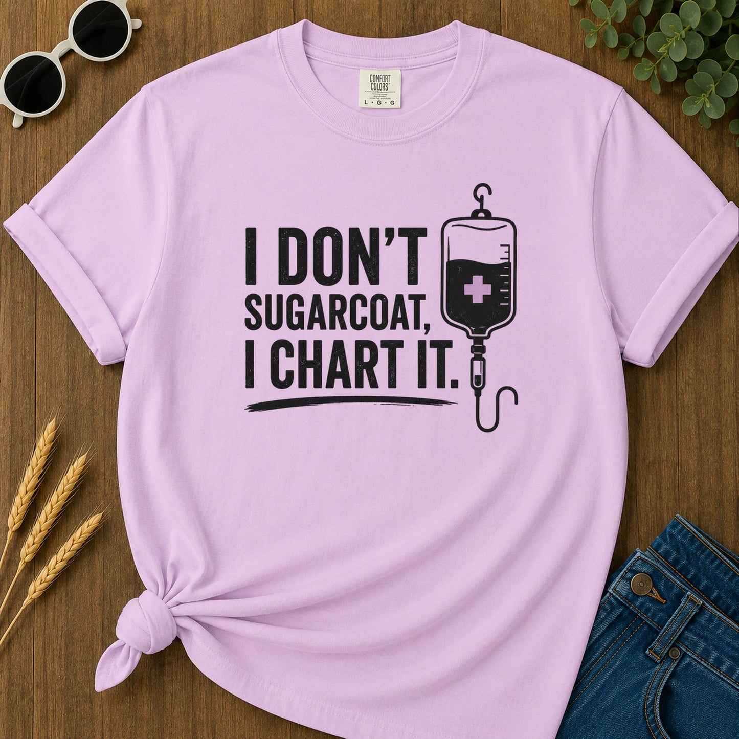 Sugarcoat I Chart It T-Shirt - Orchid Mockup