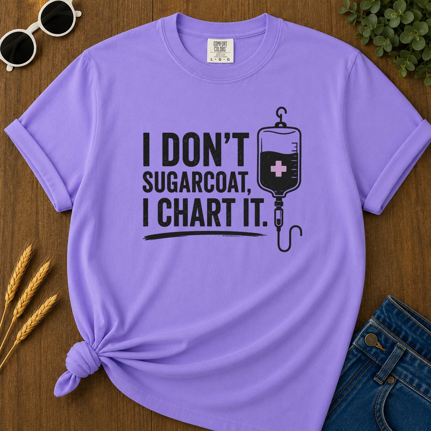Sugarcoat I Chart It T-Shirt - Violet Mockup