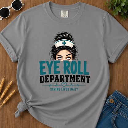 Eye Roll Uniform T-Shirt - Grey Mockup