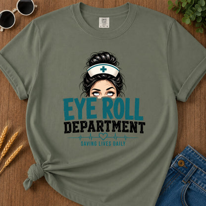 Eye Roll Uniform T-Shirt - Moss Mockup