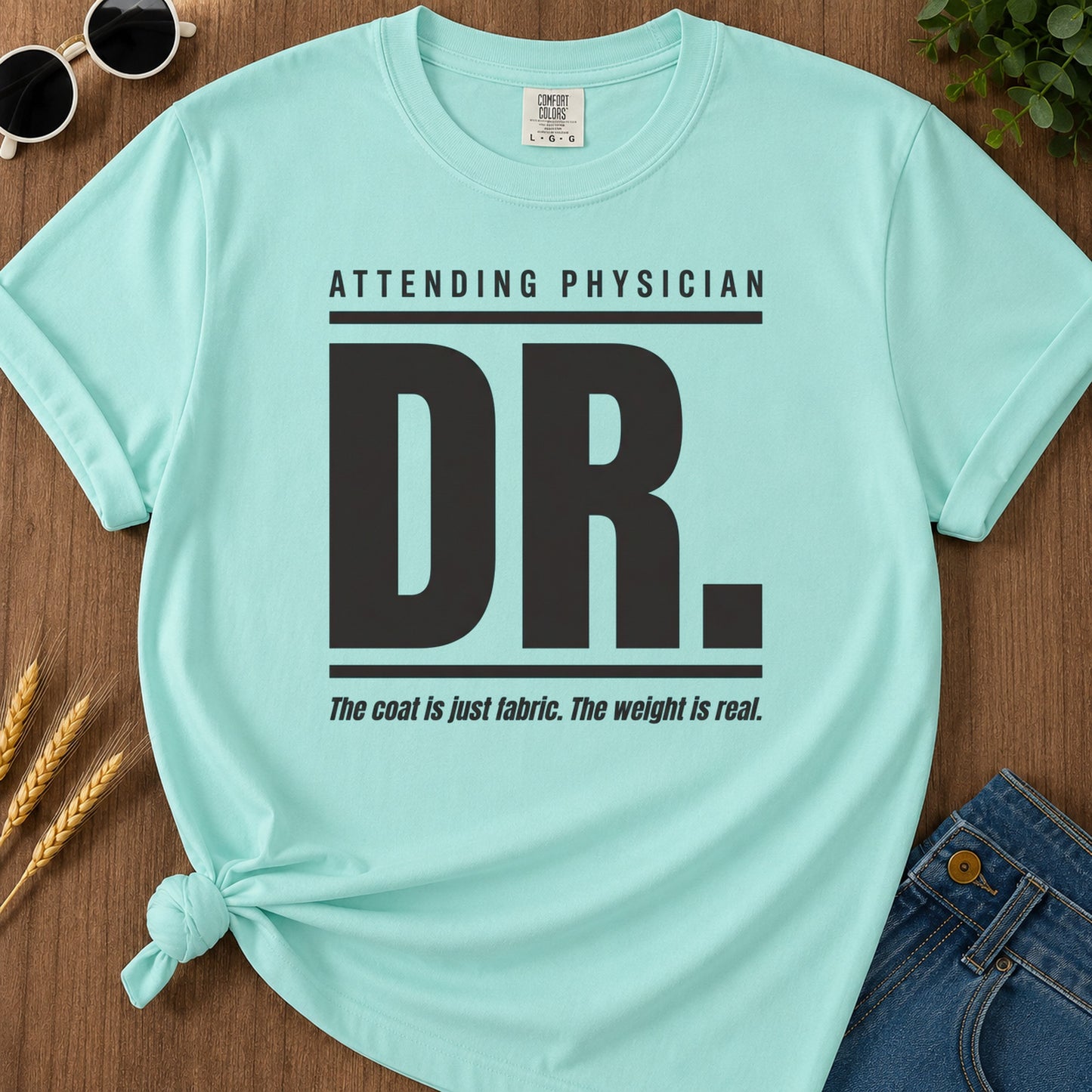 Attending Physician T-Shirt - Chalky Mint Mockup