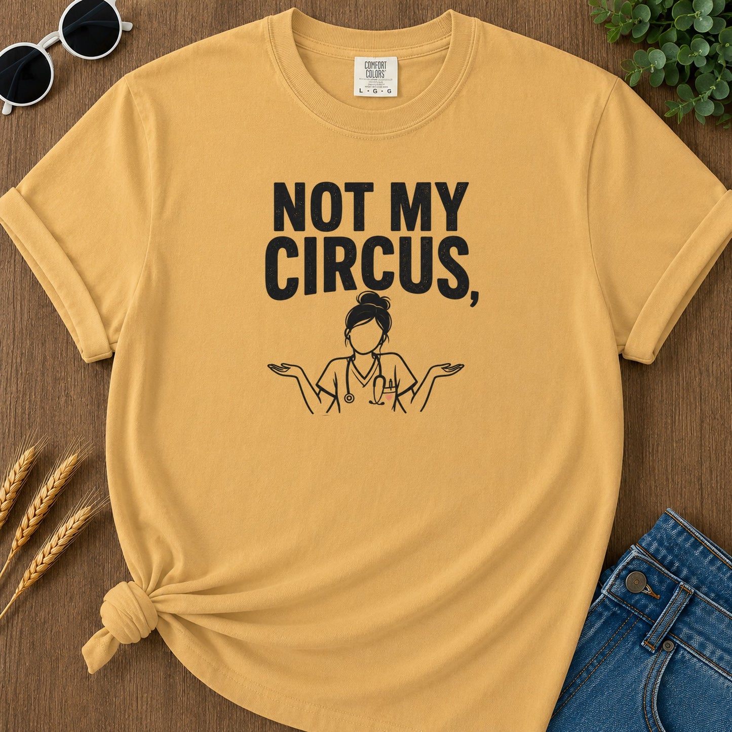 Dumb People Questions T-Shirt - Mustard Mockup