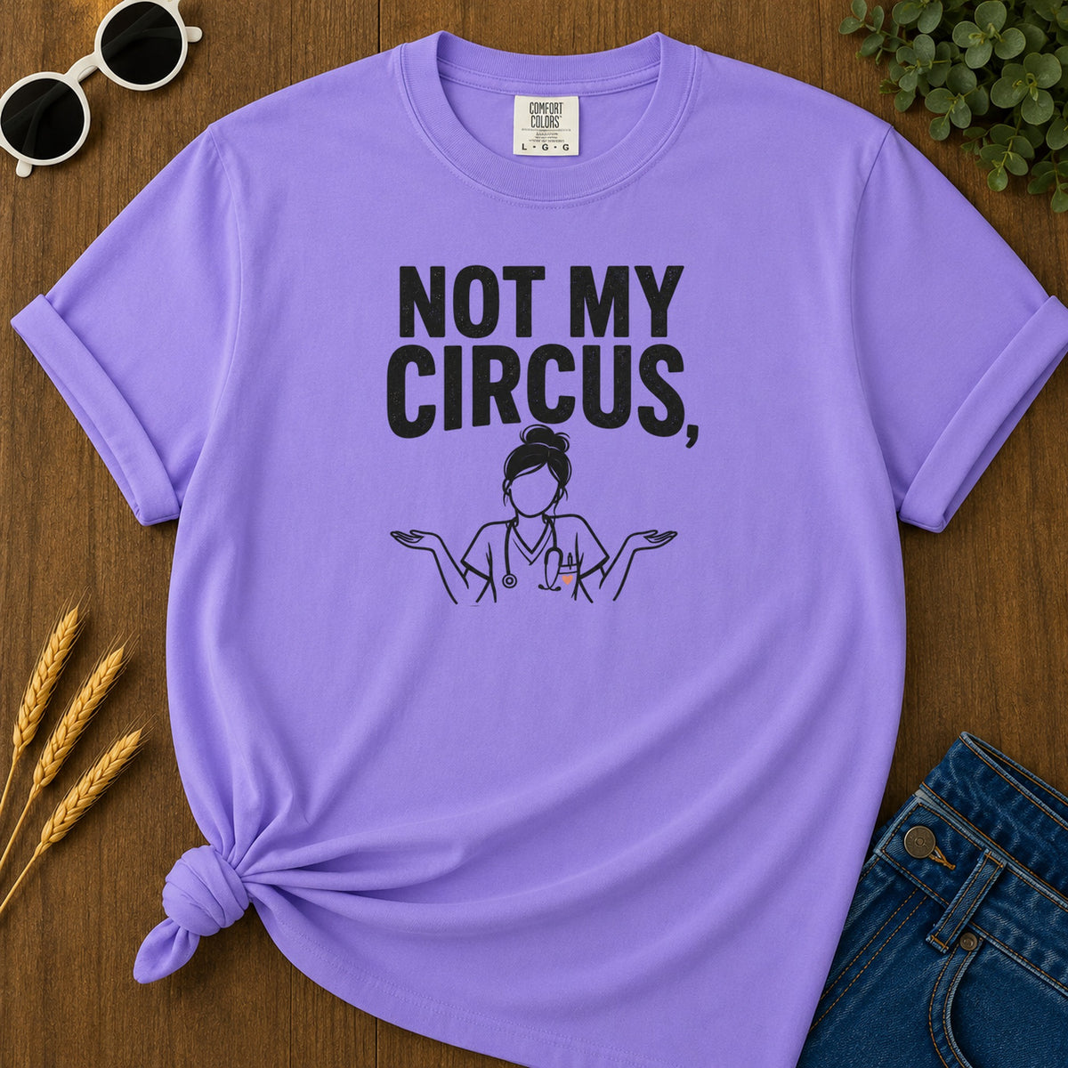 Dumb People Questions T-Shirt - Violet Mockup