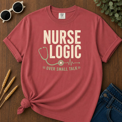 Nurse Logic T-Shirt - Crimson Mockup