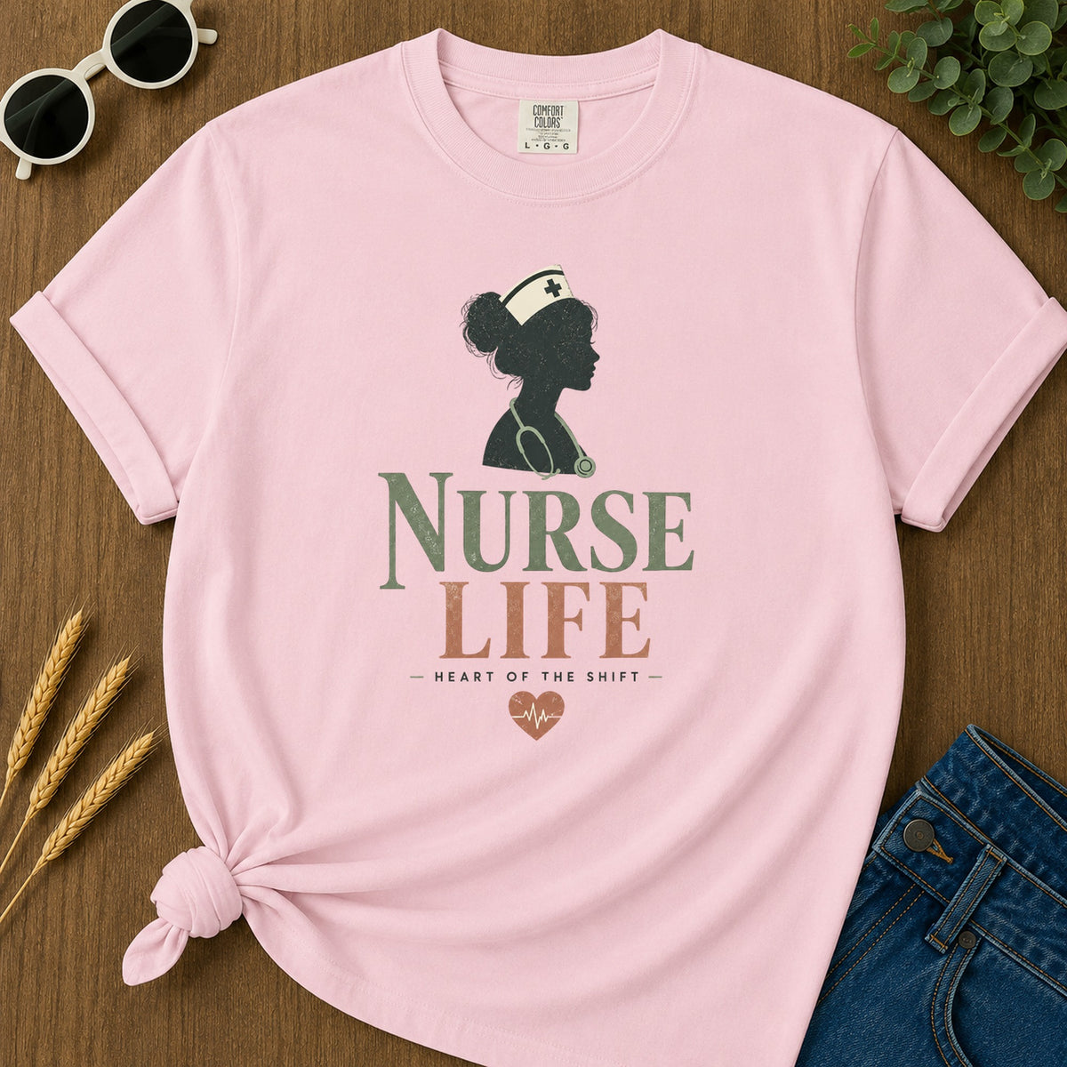 Nurse Life T-Shirt - Blossom Mockup