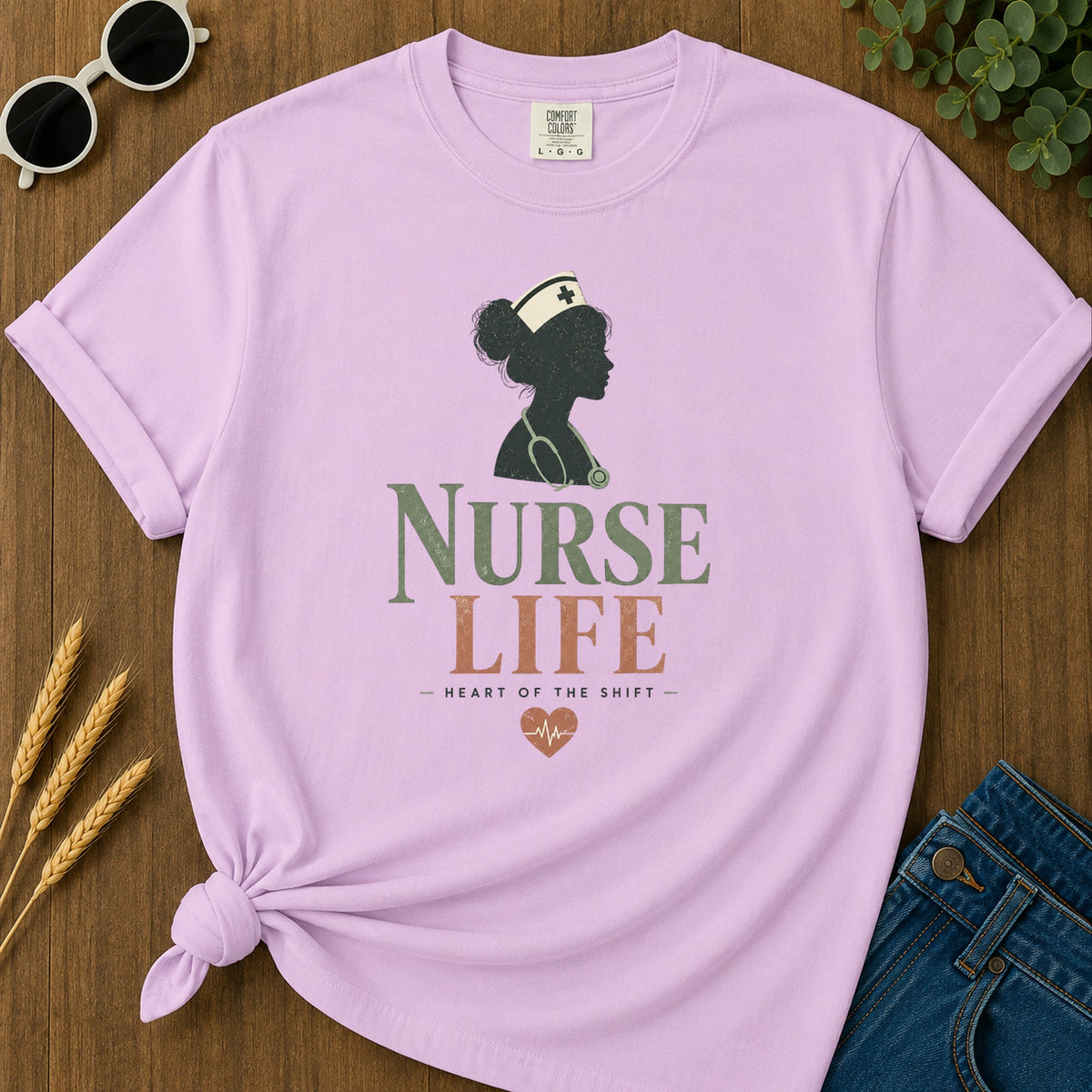 Nurse Life T-Shirt - Orchid Mockup
