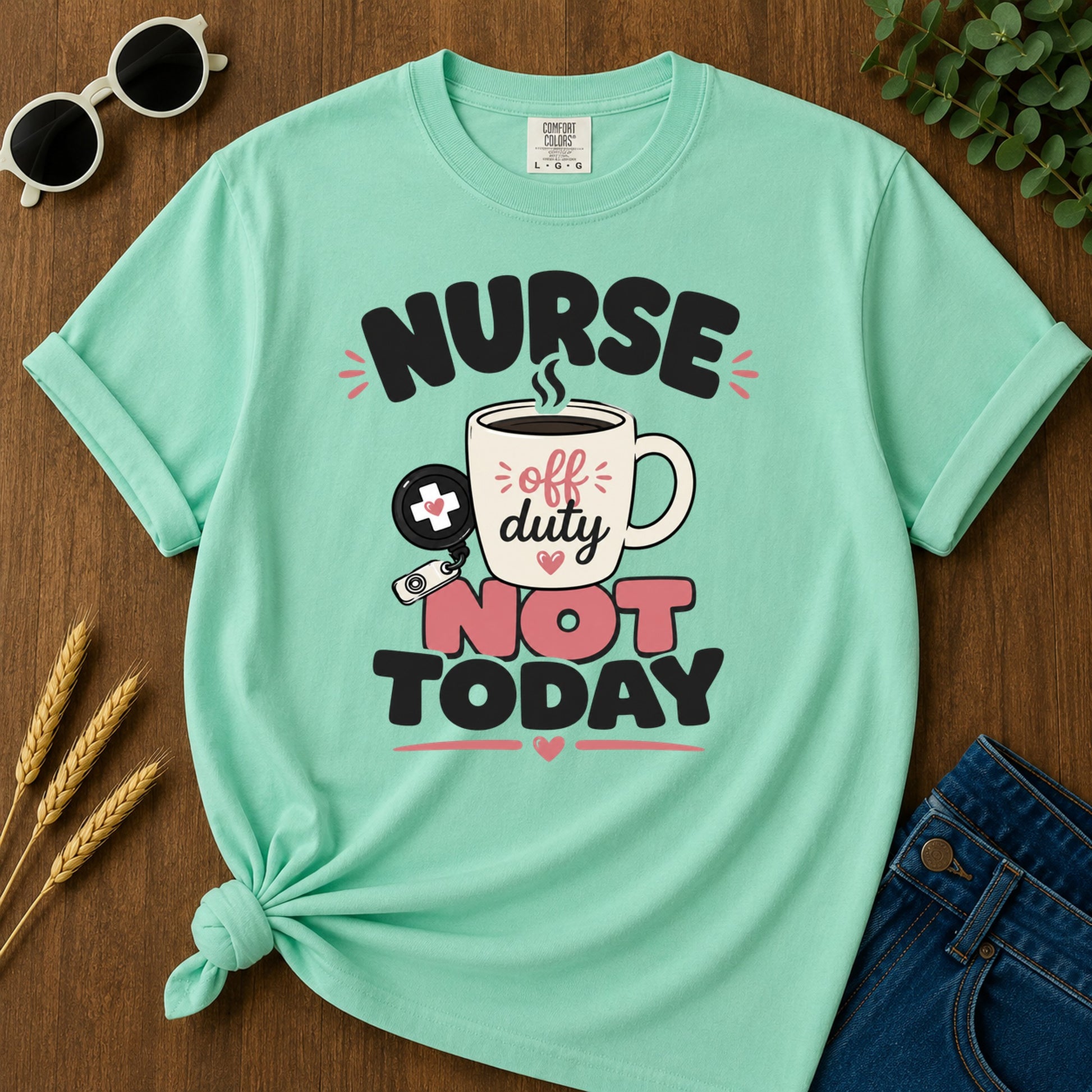 Not Today Pink T-Shirt - Island Reef Mockup