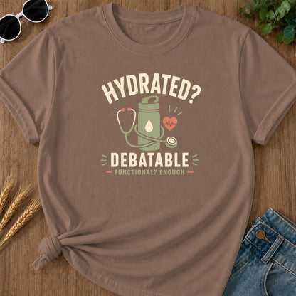 Hydrated Debatable T-Shirt - Espresso Mockup