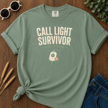Call Light Survivor T-Shirt - Light Green Mockup