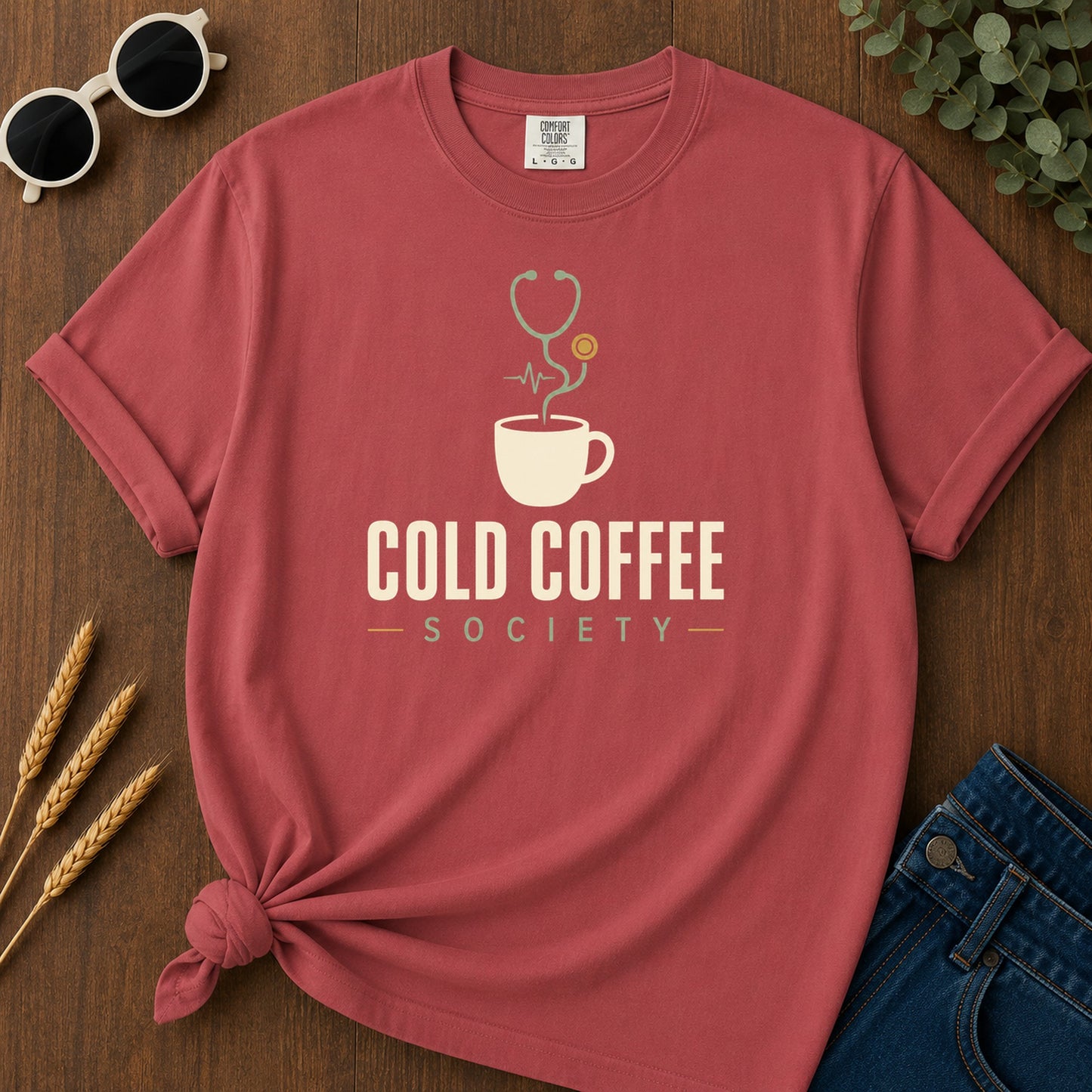 No Pulse No Problem 267 T-Shirt - Crimson Mockup