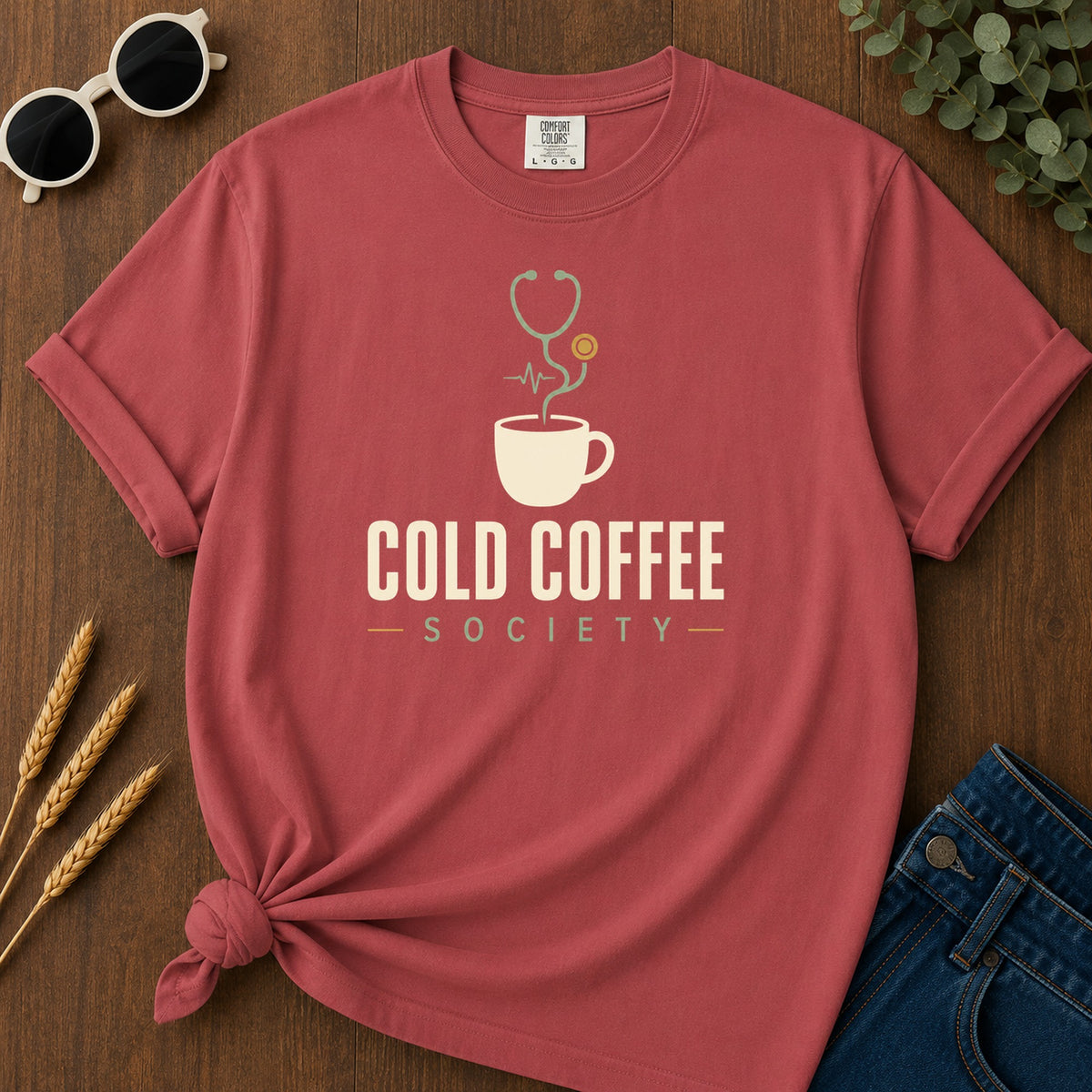 No Pulse No Problem 267 T-Shirt - Crimson Mockup