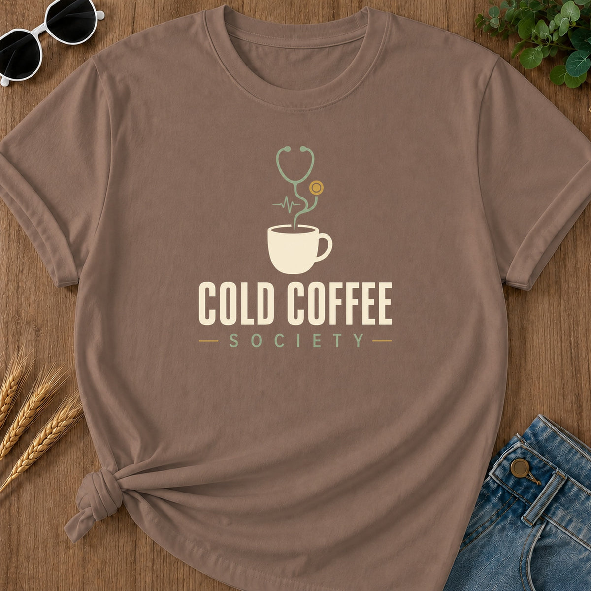 No Pulse No Problem 267 T-Shirt - Espresso Mockup