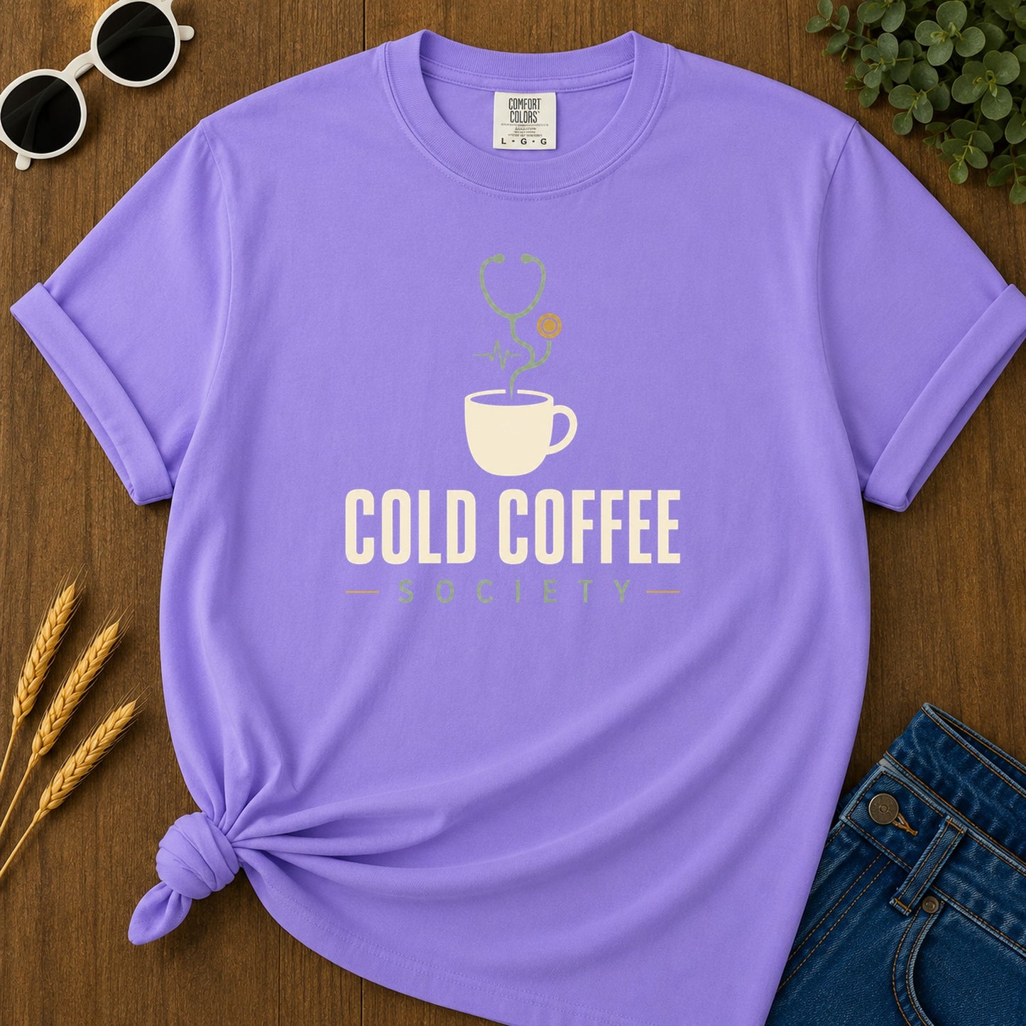 No Pulse No Problem 267 T-Shirt - Violet Mockup