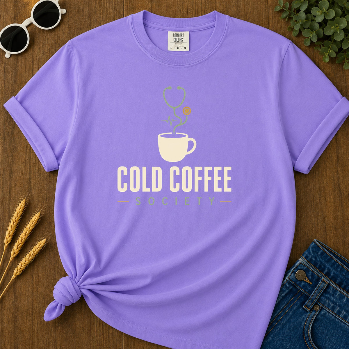 No Pulse No Problem 267 T-Shirt - Violet Mockup