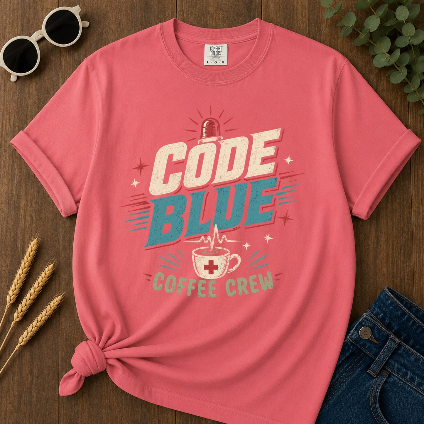 Cold Coffee Crew T-Shirt - Watermelon Mockup