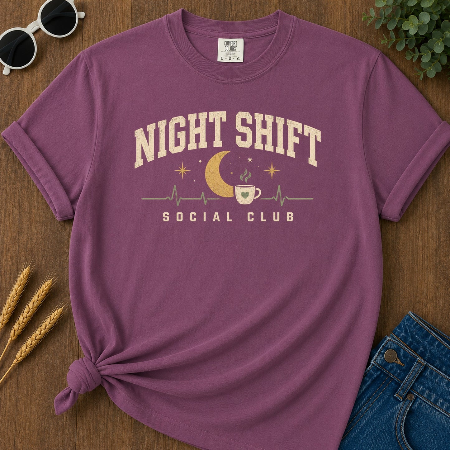Code Blue Coffee T-Shirt - Berry Mockup
