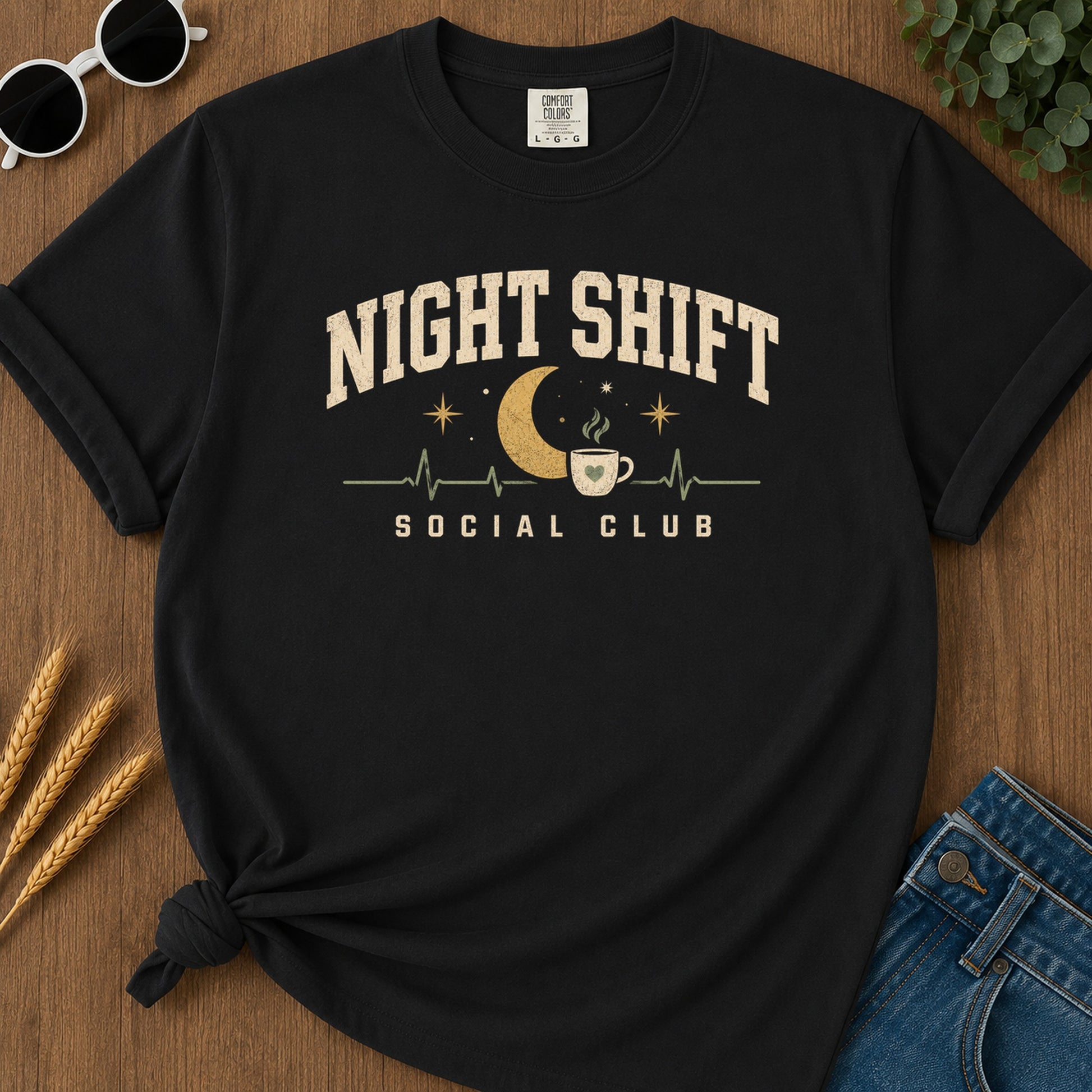 Code Blue Coffee T-Shirt - Black Mockup