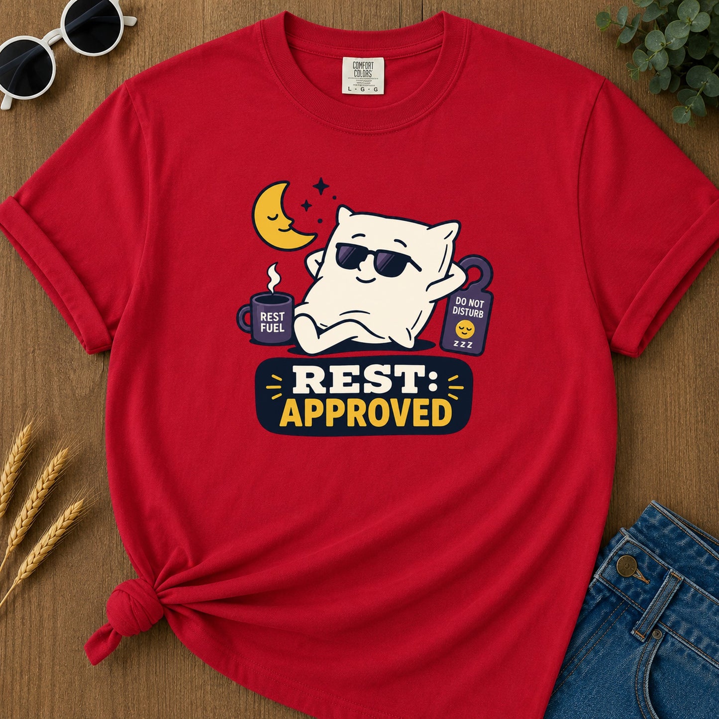 Rest Approved T-Shirt - Red Mockup