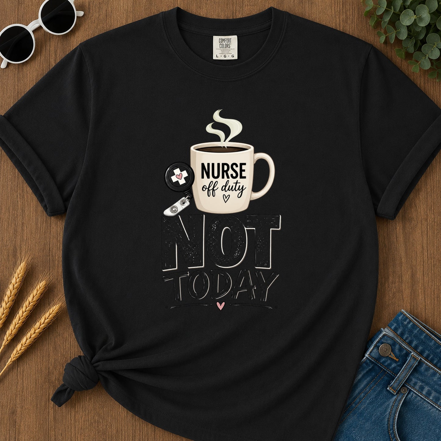 Brush Not Today T-Shirt - Black Mockup