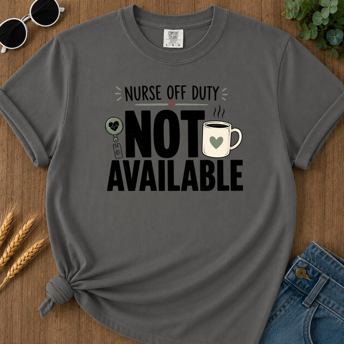 Nurse Off Duty Penguin T-Shirt - Pepper Mockup