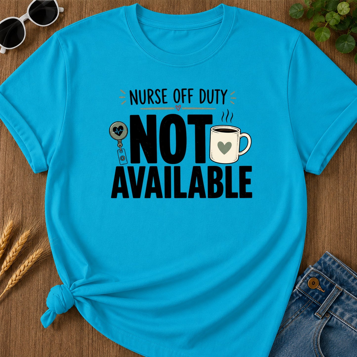 Nurse Off Duty Penguin T-Shirt - Sapphire Mockup