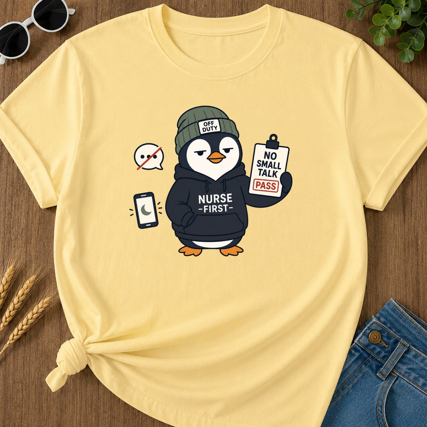 Chaos Clear T-Shirt - Butter Mockup