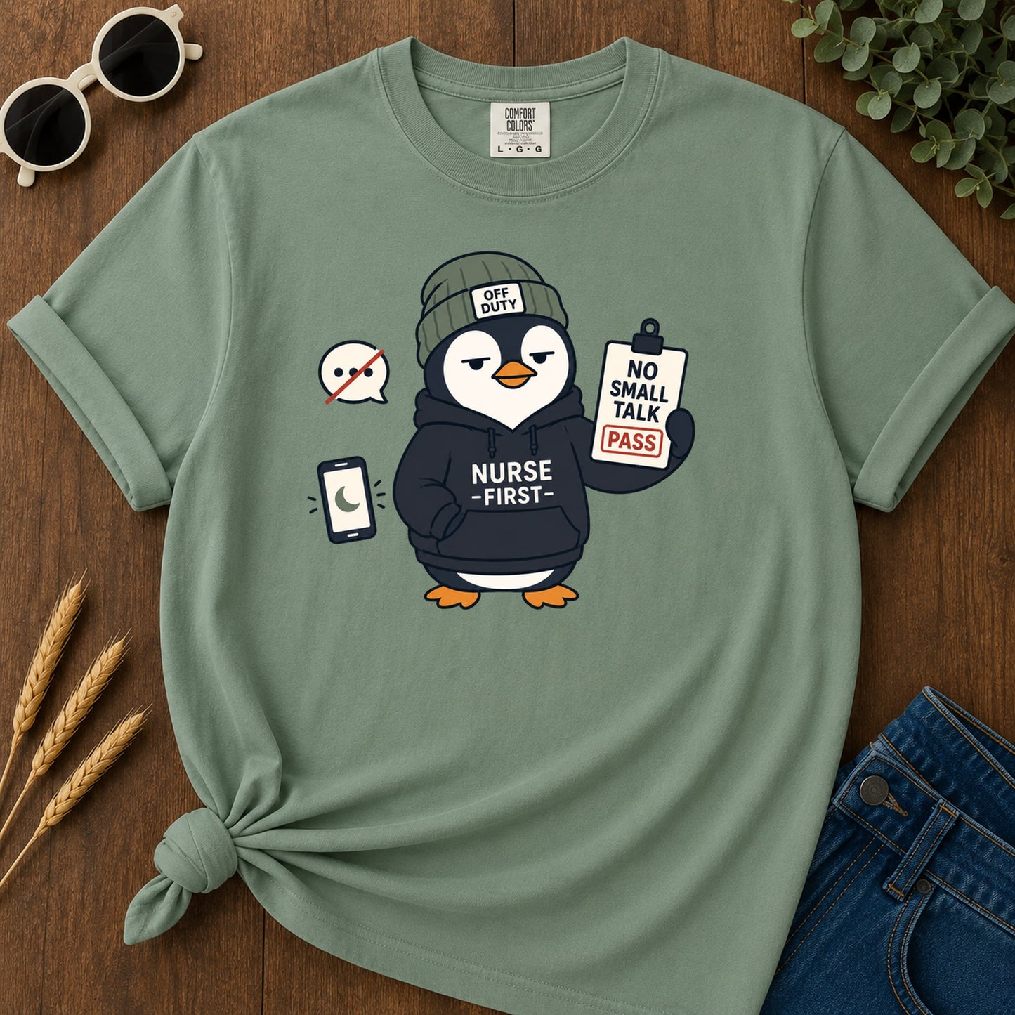 Chaos Clear T-Shirt - Light Green Mockup