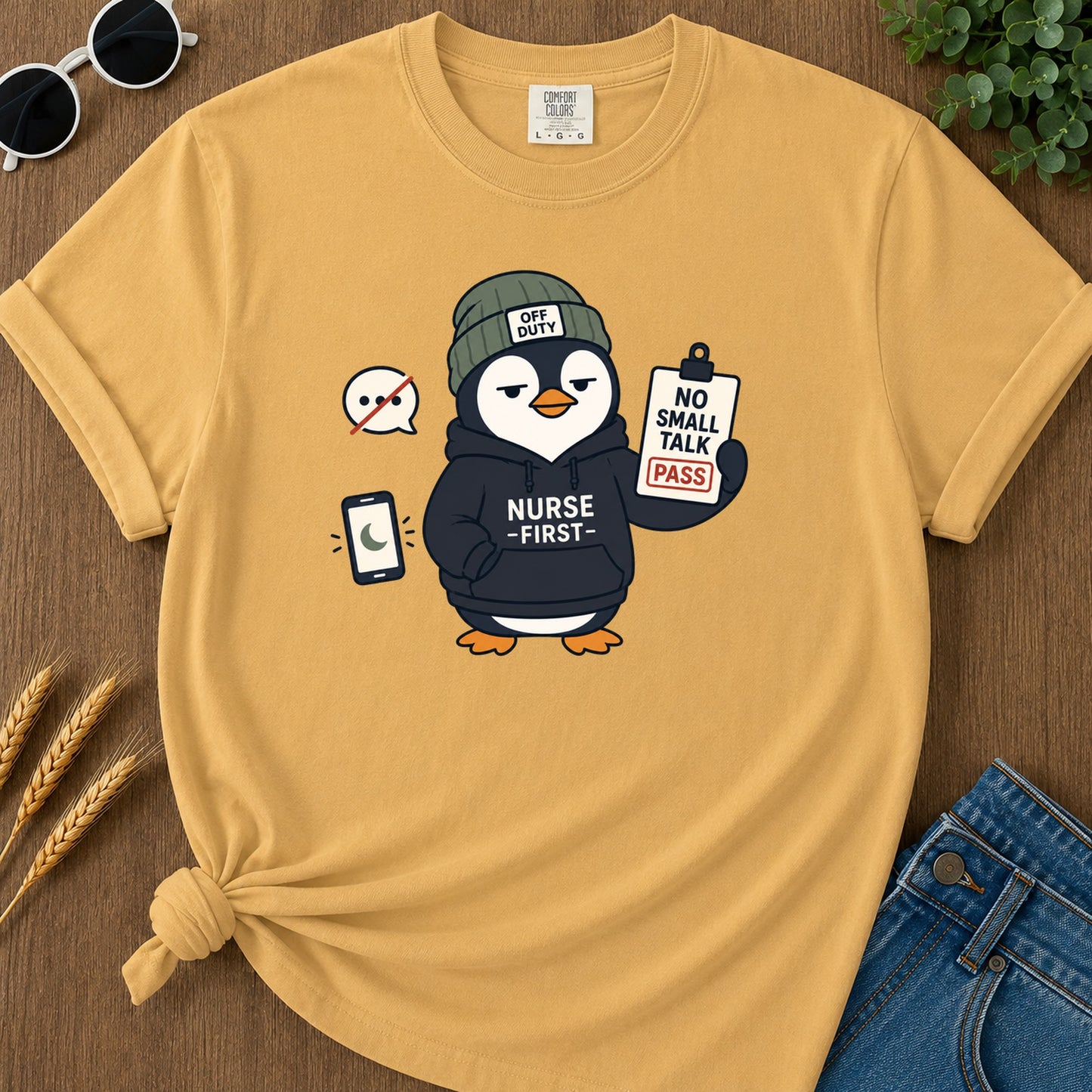 Chaos Clear T-Shirt - Mustard Mockup