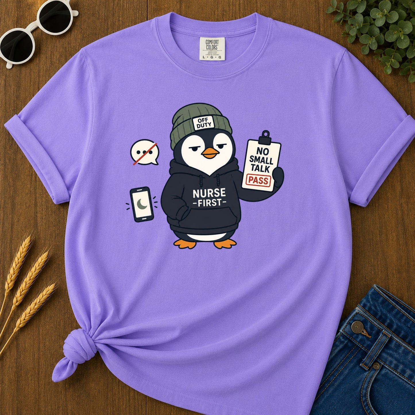 Chaos Clear T-Shirt - Violet Mockup
