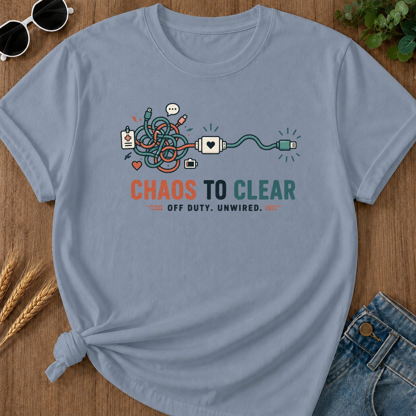Dnd Duck Blanket T-Shirt - Blue Jean Mockup