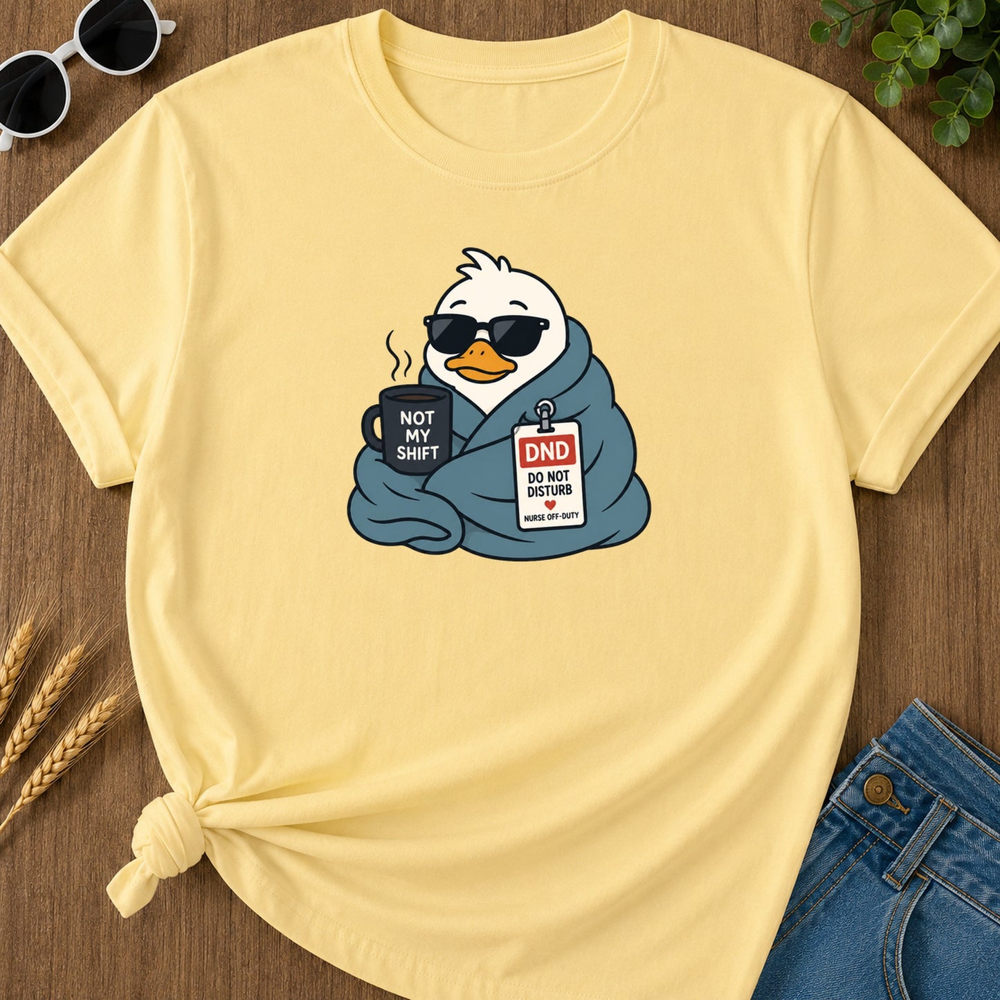 Quiet Turtle T-Shirt - Butter Mockup
