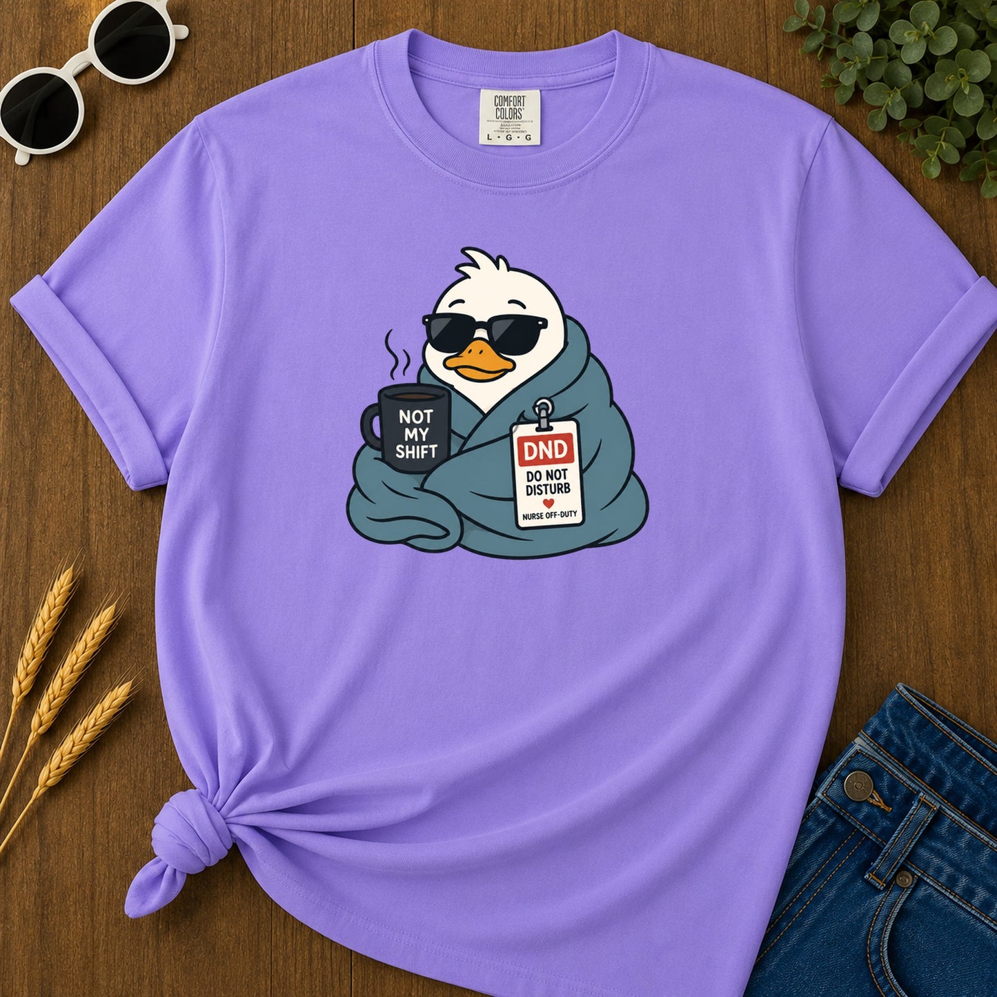 Quiet Turtle T-Shirt - Violet Mockup