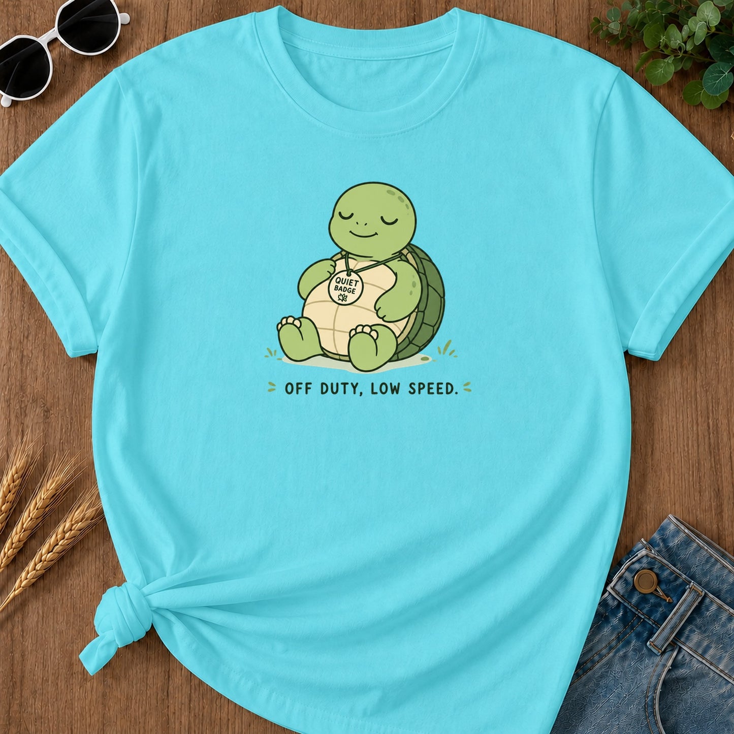Dnd Duck Blanket 285 T-Shirt - Lagoon Blue Mockup