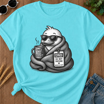 Dnd Duck Blanket T-Shirt - Lagoon Blue Mockup