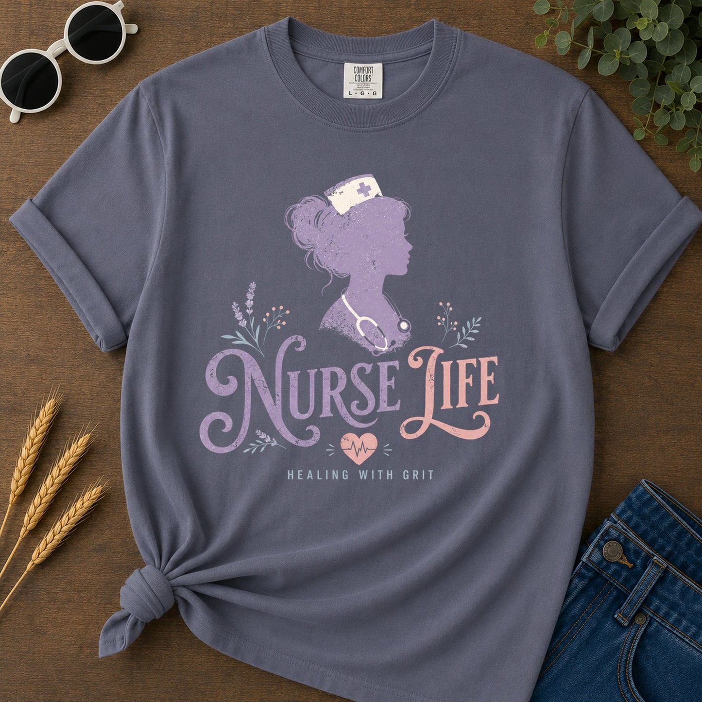 Healing Grit 304 T-Shirt - Navy Mockup