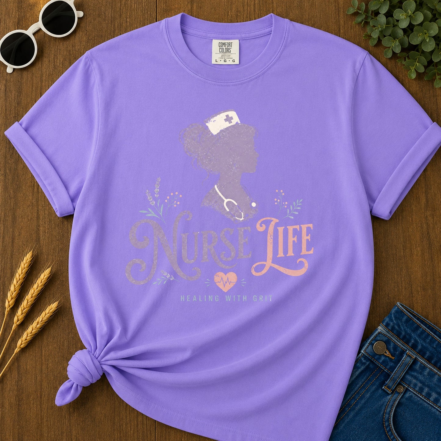 Healing Grit 304 T-Shirt - Violet Mockup