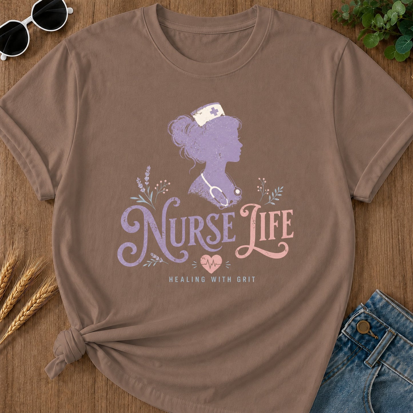 Healing Grit T-Shirt - Espresso Mockup