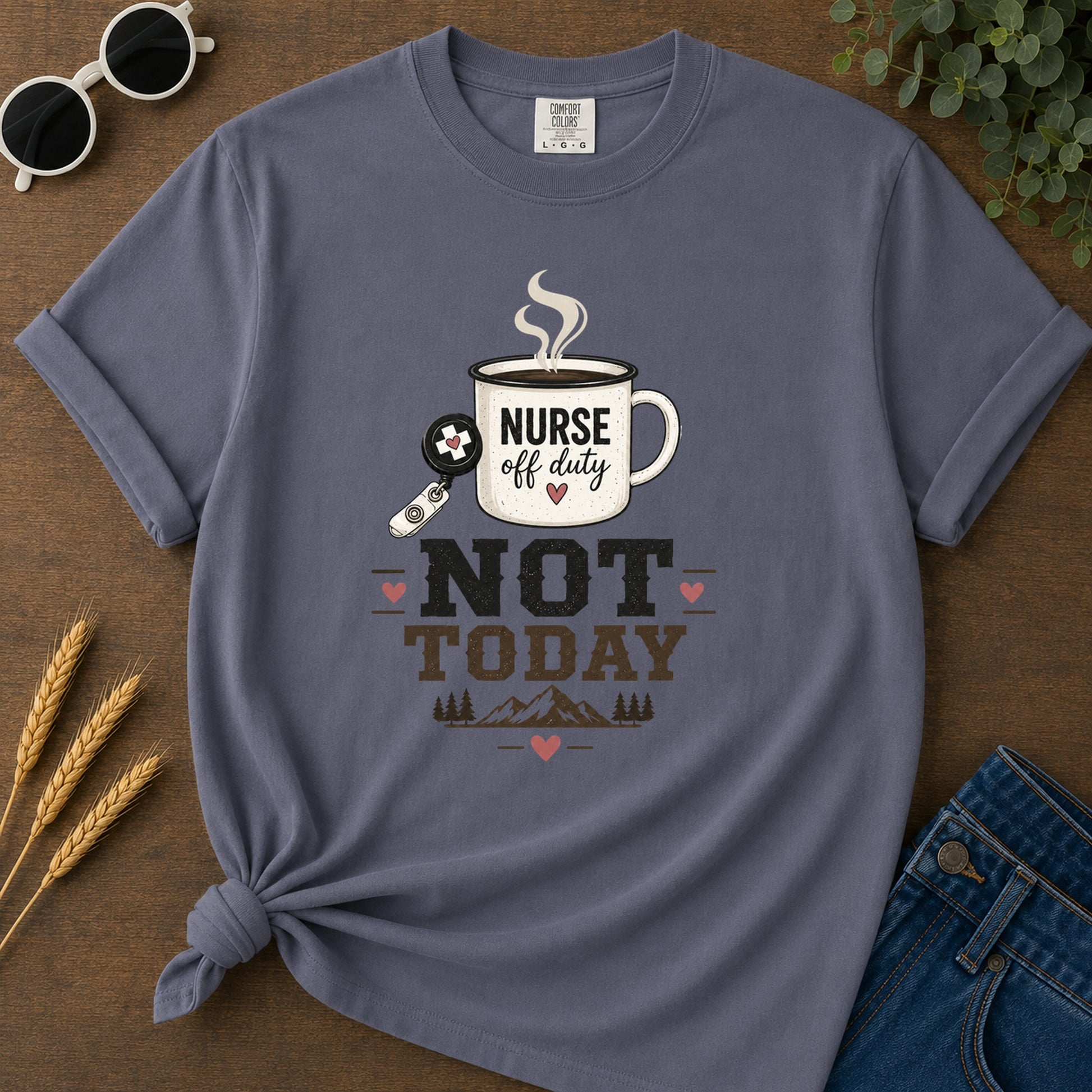 Not Today 312 T-Shirt - Navy Mockup