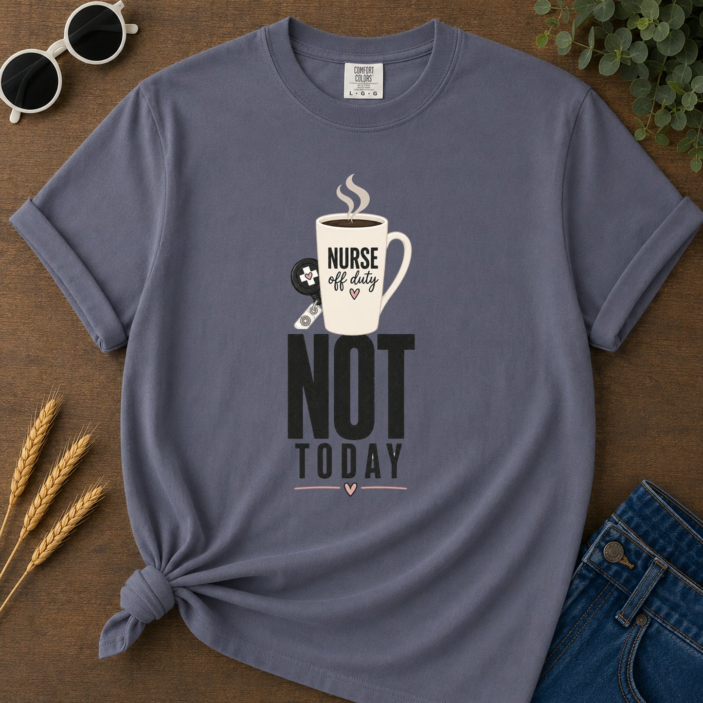 Off Duty T-Shirt - Navy Mockup