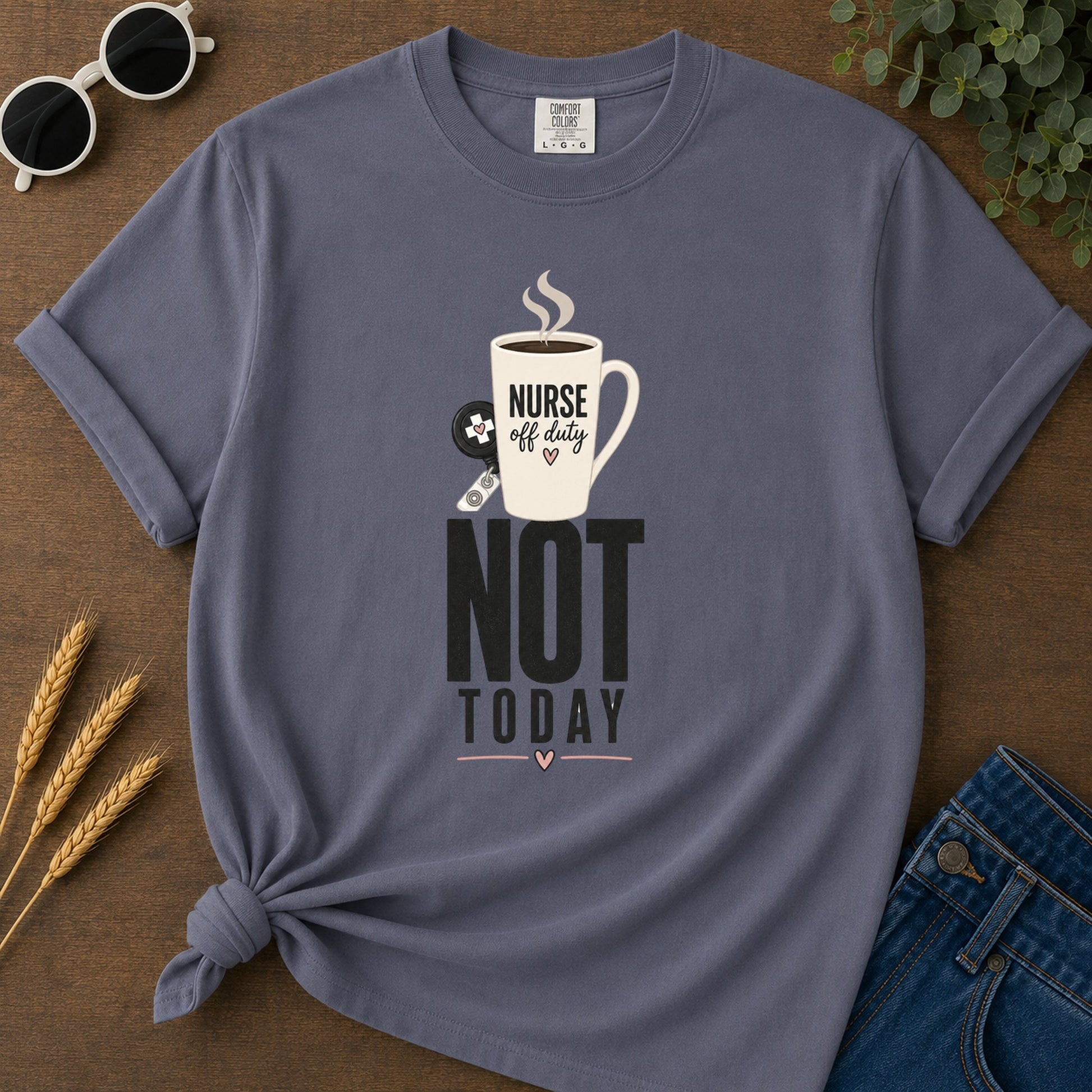 Off Duty T-Shirt - Navy Mockup
