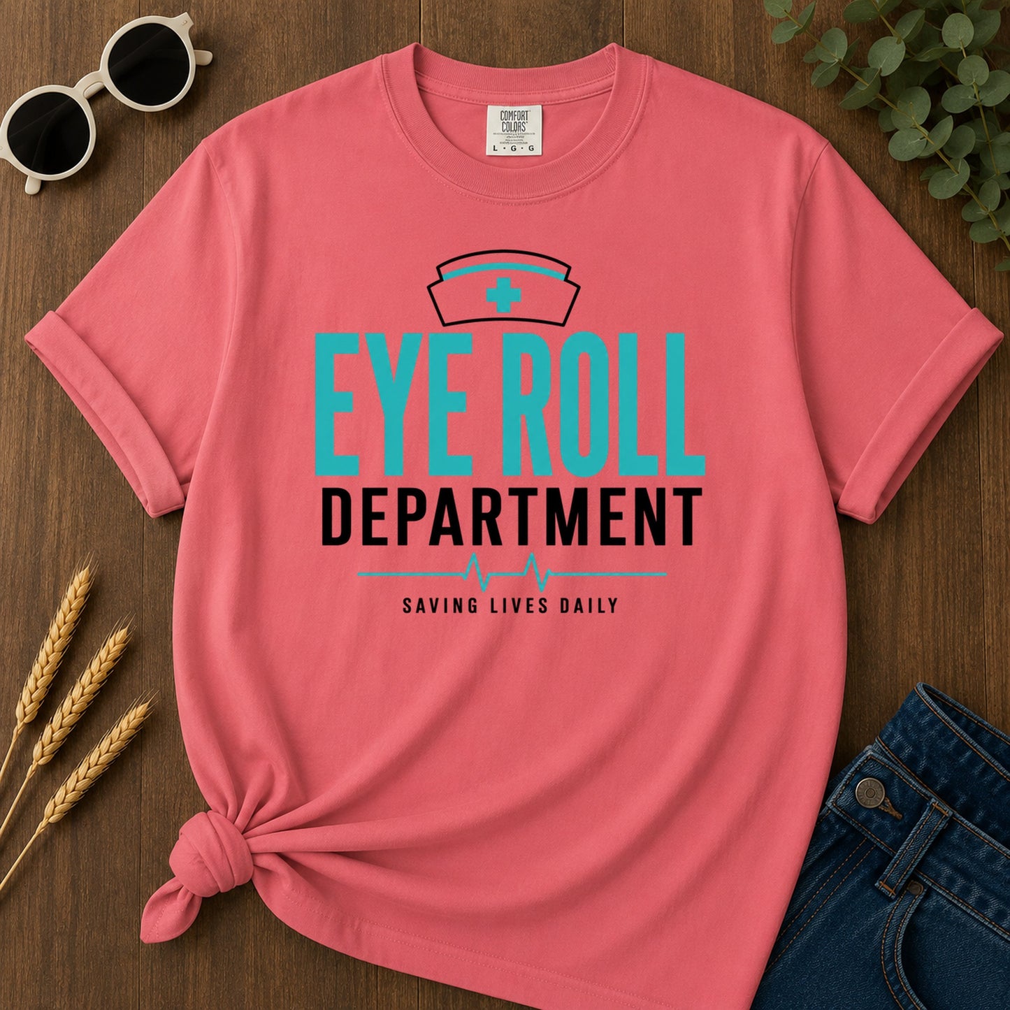 Eye Roll Department 318 T-Shirt - Watermelon Mockup